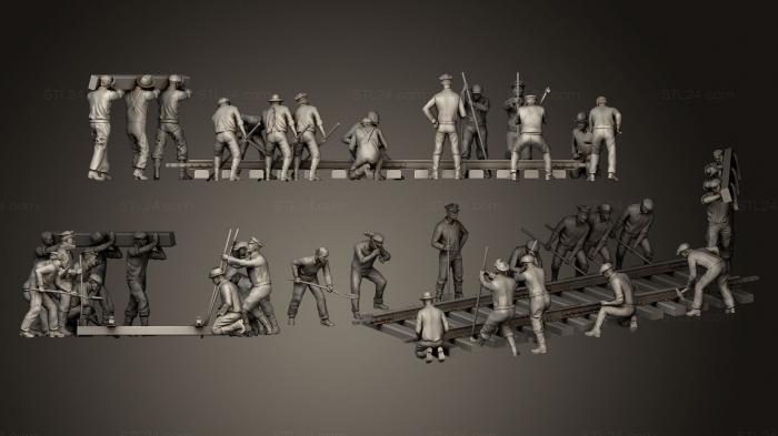 Figurines of people (workers railway, STKH_0155) 3D models for cnc